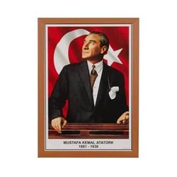 Bakış - Bakış Atatürk Posteri 35x50 cm Çerçeveli