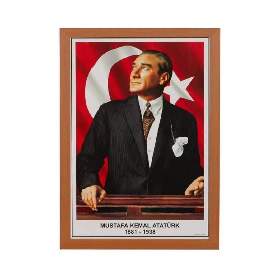 Bakış Atatürk Posteri 35x50 cm Çerçeveli