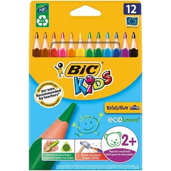 Bic - Bic Evolution Üçgen Jumbo Kuru Boya 12'li