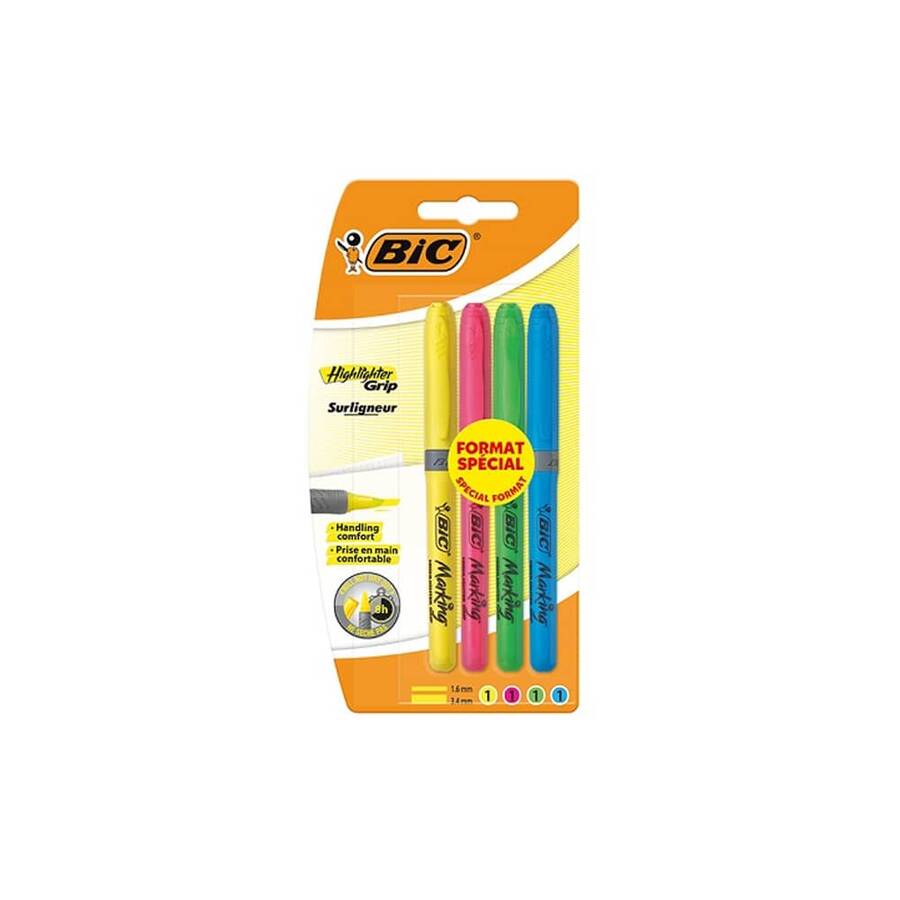 Bic Fosforlu Kalem Grip 4'lü 951473