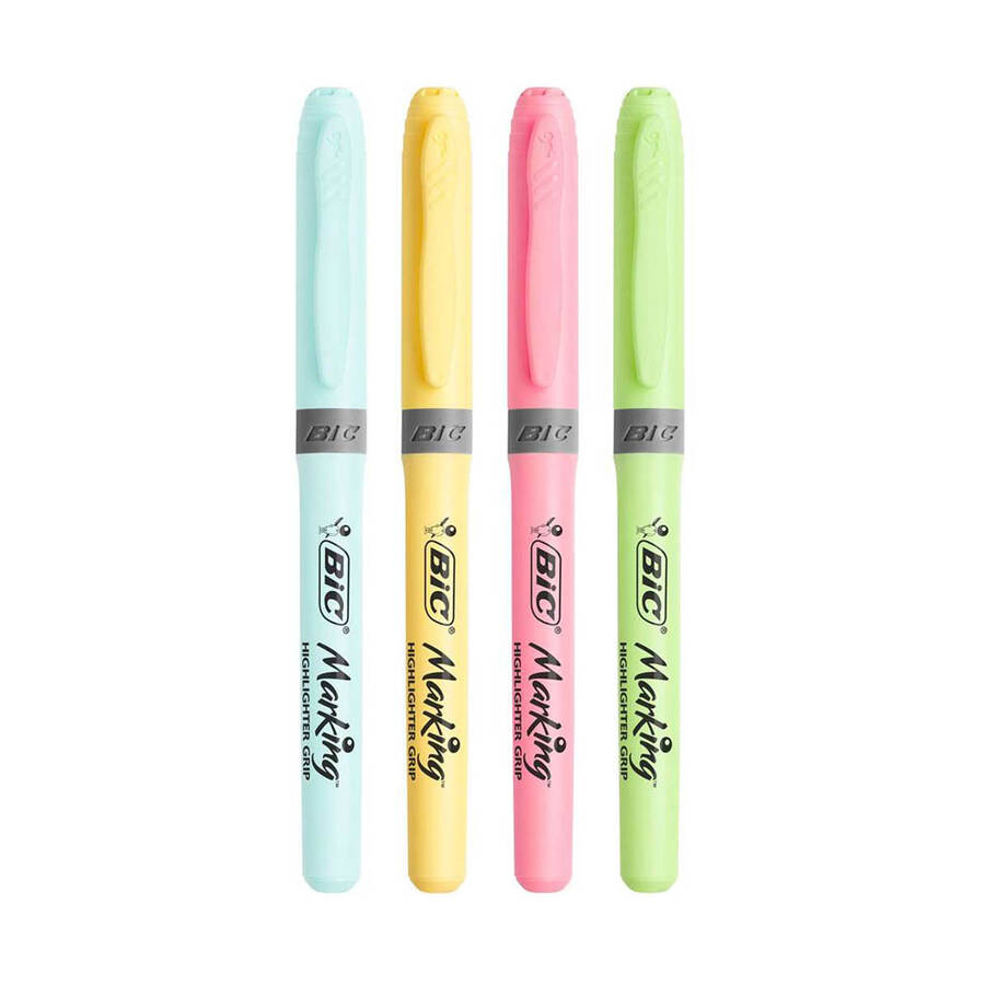 Bic Fosforlu Kalem Grip Pastel 4'lü Set