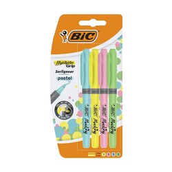 Bic - Bic Fosforlu Kalem Grip Pastel 4'lü Set