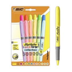 Bic Fosforlu Kalem Grip Pastel ve Neon Renkler 12'li 992562 - Thumbnail