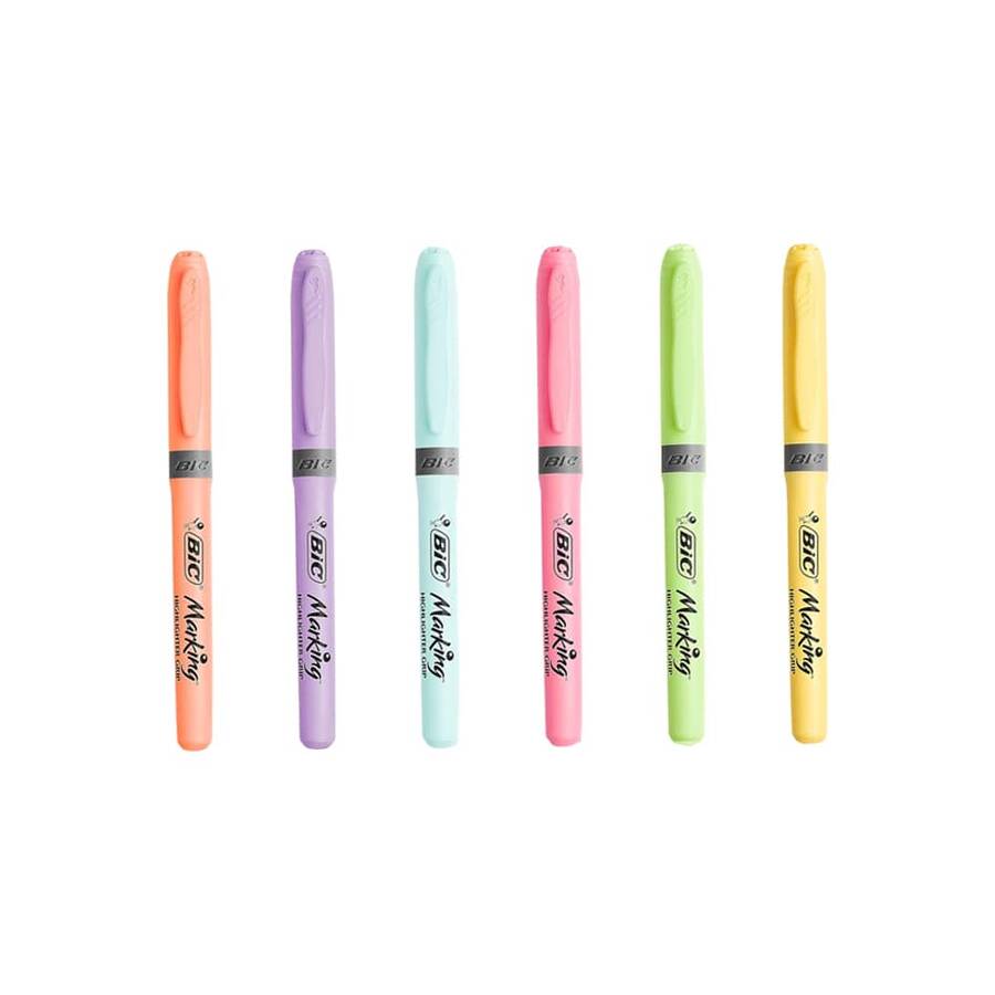 Bic Grip Fosforlu Kalem Pastel 6'lı Set