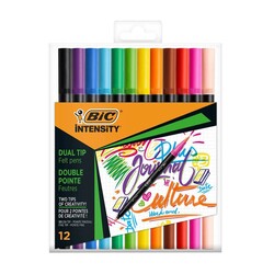 Bic - Bic Keçeli Boya Kalemi Intensity Dual Tip Çift Taraflı 12 Renk 989695