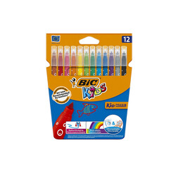 Bic - Bic Kid Couleur Keçeli Kalem 12'li Yıkanabilir