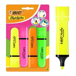 Bic - Bic Marking Flat Highlighter 4'lü 517952