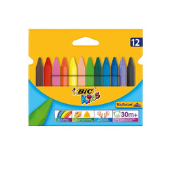 Bic - Bic Plastidecor Pastel Boya Üçgen Gövde Silinebilir 12'li 