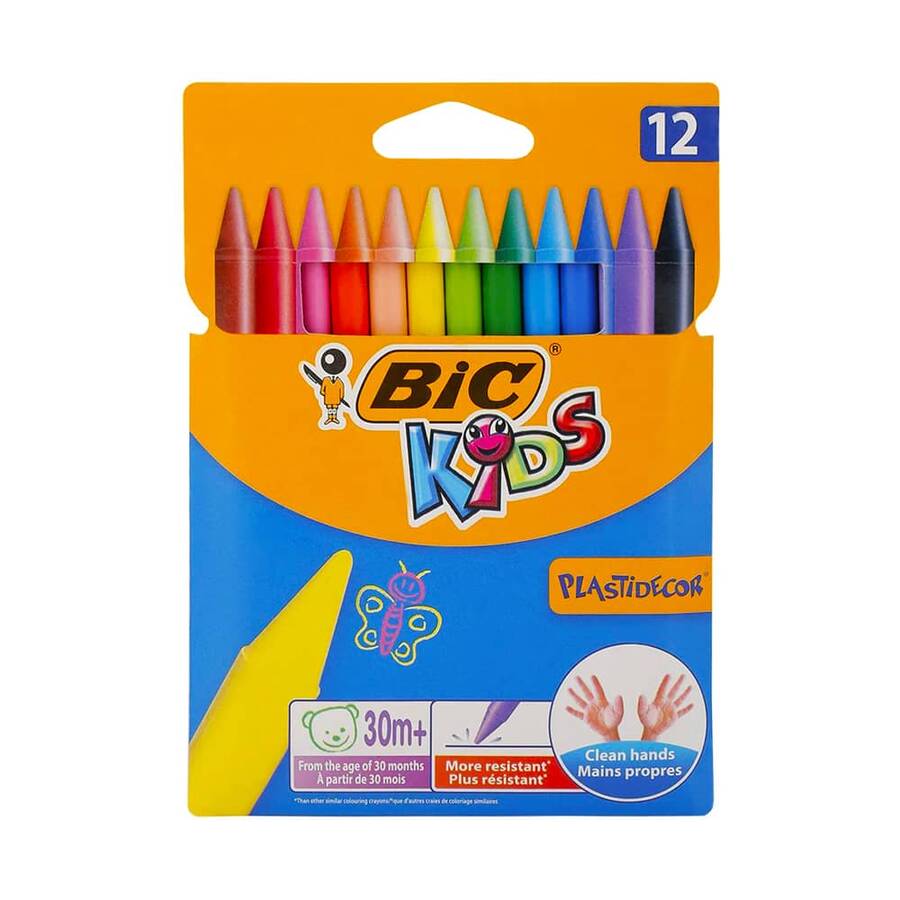 Bic Plastidecor Silinebilir Pastel Boya 12'li