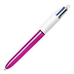 Bic - Bic Tükenmez Kalem 4 Colours Shine Pembe Gövde 951352