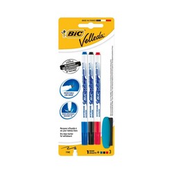 Bic - Bic Velleda 1721 Çocuk Tahta Kalemi 3'lü Poşet Silgi Hediyeli 875708