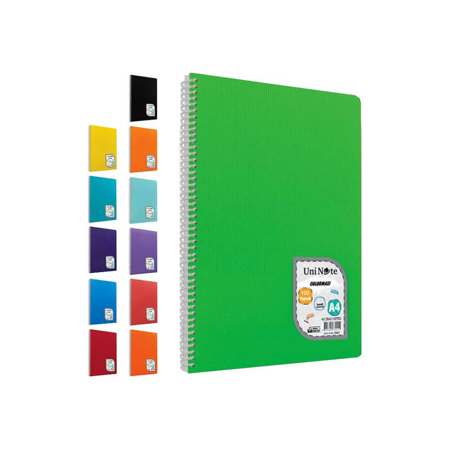 Çınar Defter Defter A4 Colormaxi Spiralli Pp Kapak 100 Yaprak Çizgili