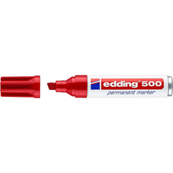 Edding - Edding E-500 Permanent Markör Kesik Uçlu Kırmızı