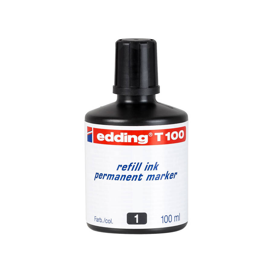 Edding T100 Permanent Markör Yedek Mürekkep 100 ml Siyah