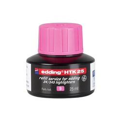 Edding - Edding HTK 25 Fosforlu Kalem Mürekkebi 25 ml Pembe