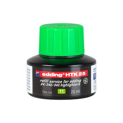 Edding - Edding HTK 25 Fosforlu Kalem Mürekkebi 25 ml Yeşil