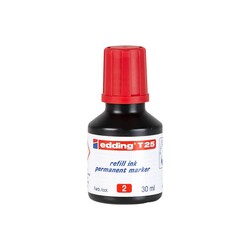 Edding - Edding T25 Permanent Markör Yedek Mürekkep 30 ml Kırmızı