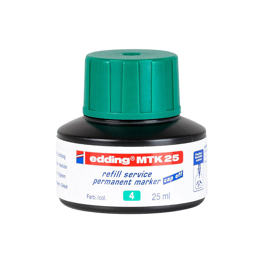 Edding MTK 25 Permanent Markör Yedek Mürekkep 25 ml Yeşil