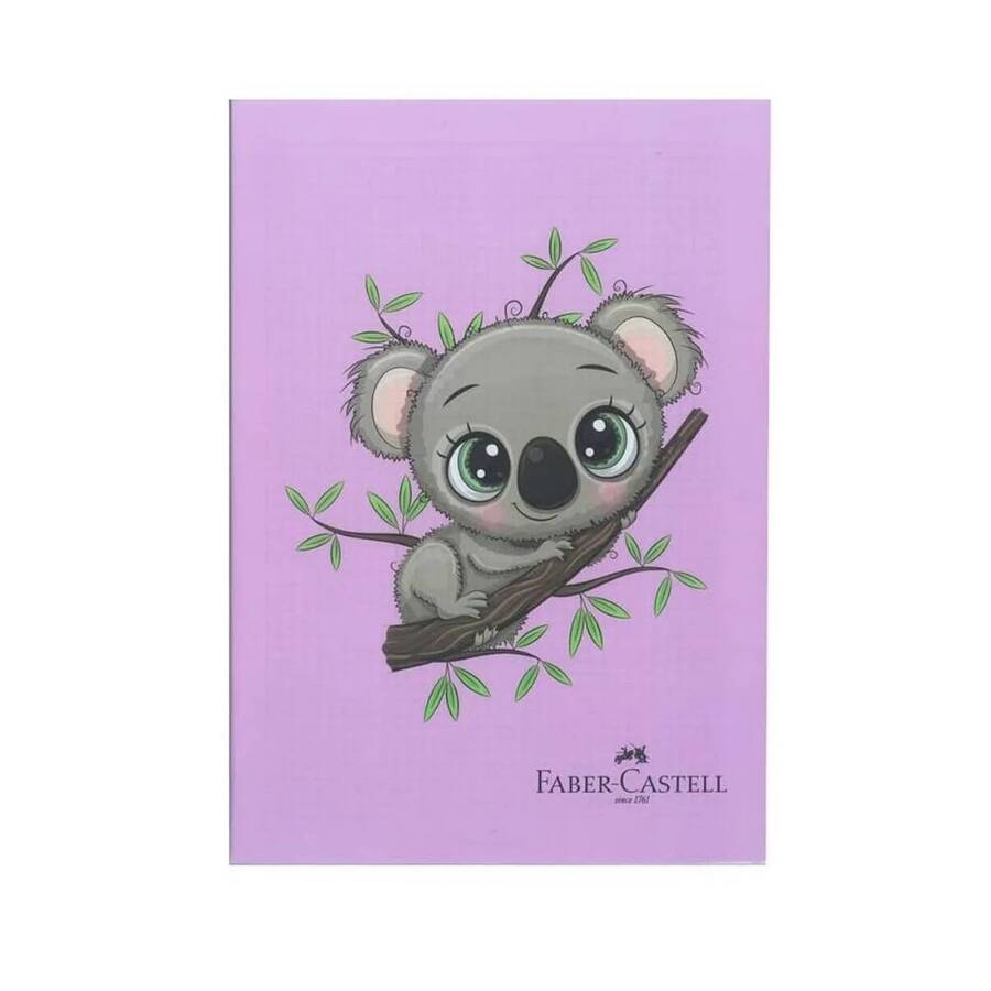 Faber-Castell Defter Dikişli Pp Kapak Koala A4 100 Yaprak Kareli