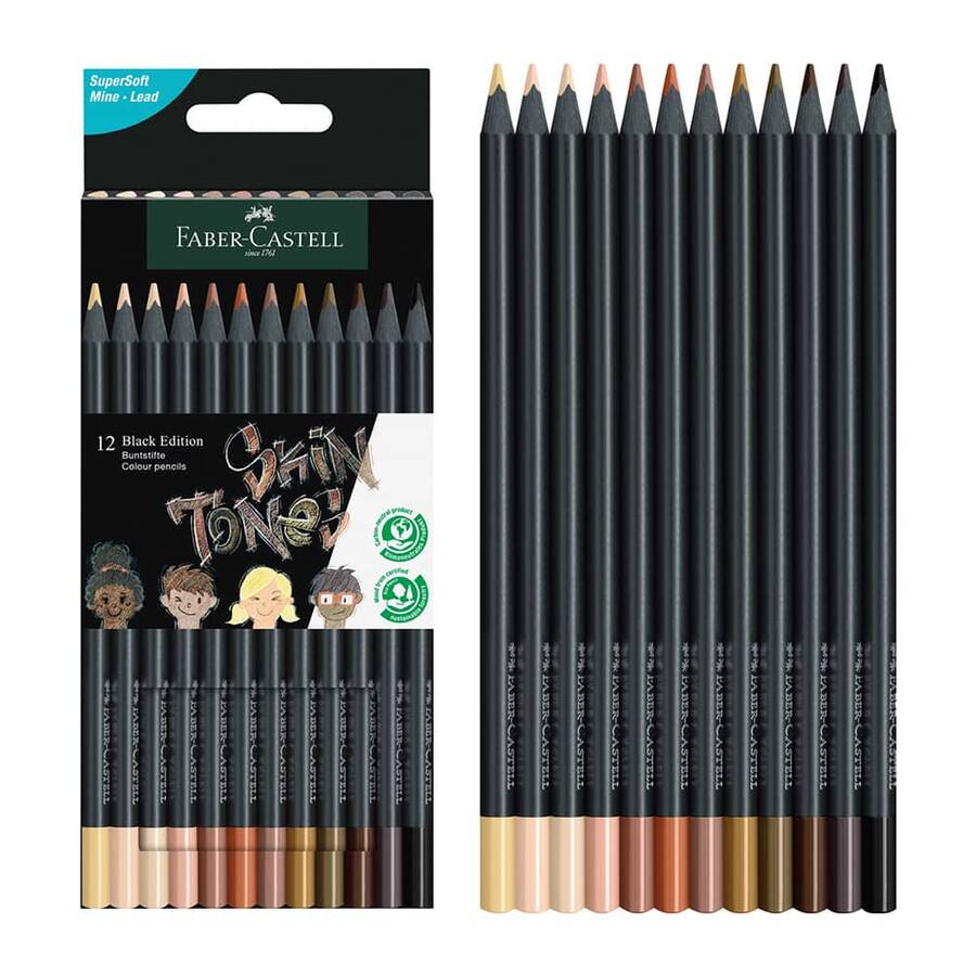 Faber-Castell Kuru Boya Black Edition 12'li Skin Tones 5171116414