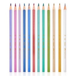 Faber-Castell Kuru Boya Kalemi Metalik Üçgen 12'li 5171000006 - Thumbnail