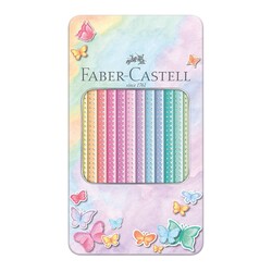 Faber-Castell - Faber-Castell Kuru Boya Kalemi Pastel Parlak Renkler 12'li 5171201910