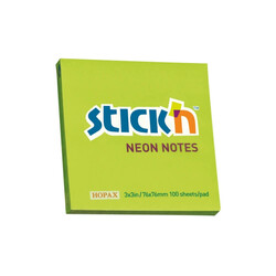 Gıpta - Gıpta Stickn 76x76 mm Neon Yeşil 100 Yaprak