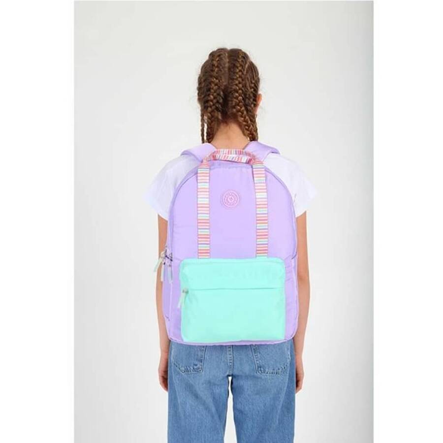 Kaukko Sırt Çantası Double Stripe Lilac 1764