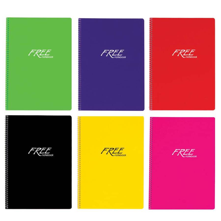 Keskin Color Defter A5 Spiralli pp Kapak 80 Yaprak Free Düz