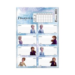 Keskin Color - Keskin Color Ders Programlı Okul Etiketi 3'lü Frozen