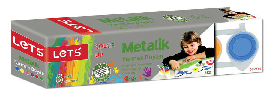 Lets Parmak Boyası Metalik 6 Renk