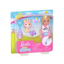 Mattel - Mattel Barbie Kostümlü Chelsea Ve Hayvancığı Oyun Seti -12