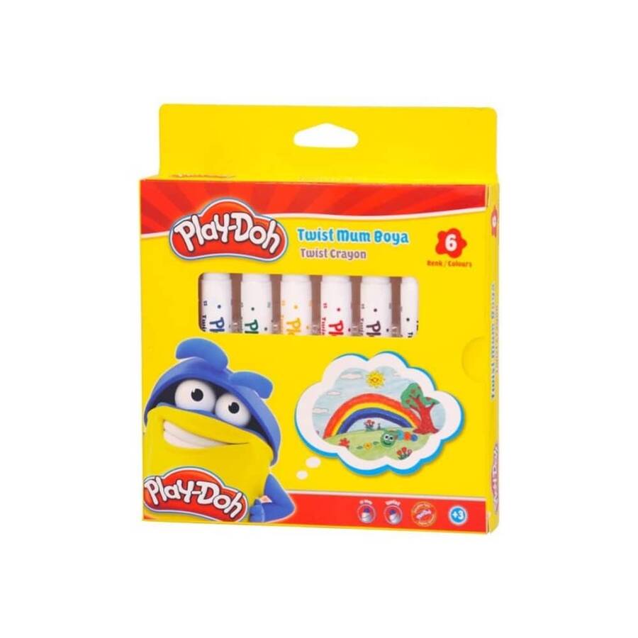 Play-Doh Crayon Twist Mum Boya 10 mm 6 Renk